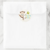 Schattige Monkey Boy Baby shower Sticker (Tas)