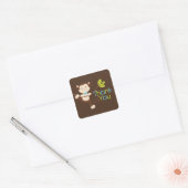 Schattige Monkey Boy Baby shower Sticker (Envelop)