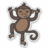 Schattige Monkey Business Oerwoud Dierenvrienden S Sticker (Voorkant)