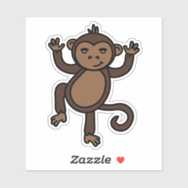 Schattige Monkey Business Oerwoud Dierenvrienden S Sticker