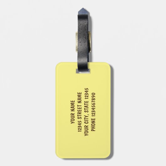 Schattige Monkey cartoon aangepaste bagagelabel vo (Achterkant verticaal)