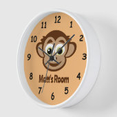Schattige Monkey cartoon wandklok voor de kamer va (Hoek)