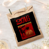 Schattige Monkey Chinees Jaar Zodiac Verjaardagsgu Bedankzakje (Geknipt)