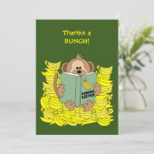 Schattige Monkey en Banana Cookbook Dank u Bedankkaart (Staand voorkant)