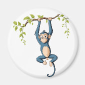 Schattige Monkey hangmagneet Magneet (Voorkant)