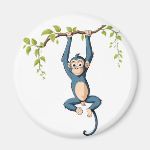 Schattige Monkey hangmagneet Magneet