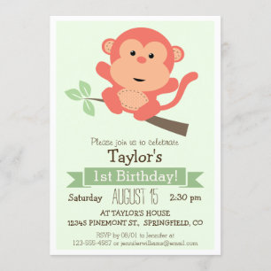 Schattige Monkey, het verjaardagsfeest van Oerwoud Kaart