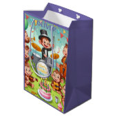 Schattige Monkey Orchestra 2 jaar oude verjaardags Medium Cadeauzakje (Achterkant Gekanteld)