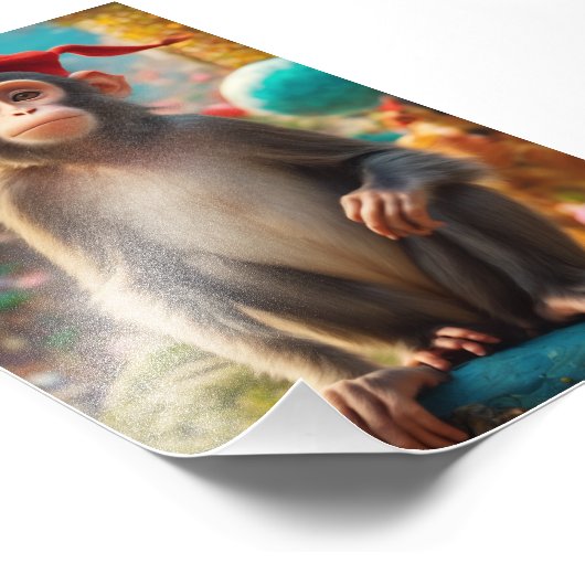 Schattige Monkey Poster (Hoek)