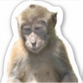 Schattige Monkey Sticker (Voorkant)