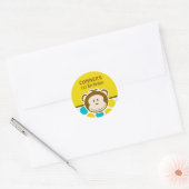 Schattige Monkey Sticker (Envelop)