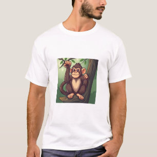 "Schattige Monkey T-shirt - Schattig Oerwoud Anima