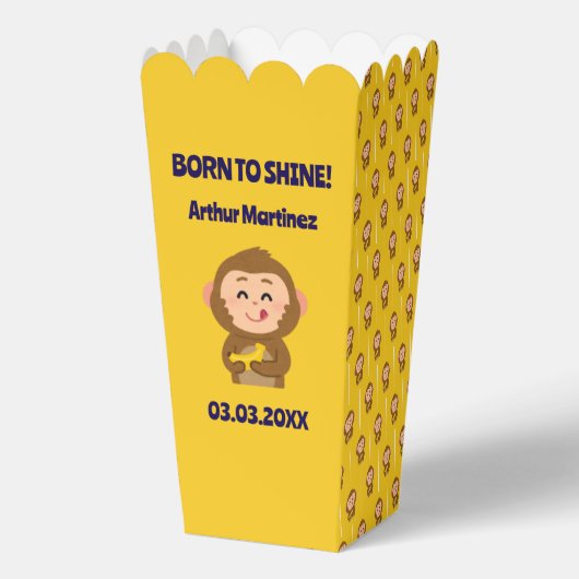Schattige Monkey Theme Boy Baby shower Bedankdoosjes (Voorkant)