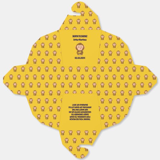 Schattige Monkey Theme Boy Baby shower Bedankdoosjes (Ongevouwen)