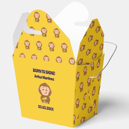Schattige Monkey Theme Boy Baby shower Bedankdoosjes (Open)