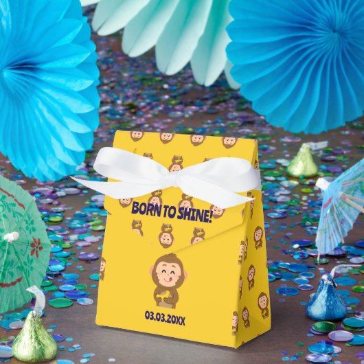 Schattige Monkey Theme Boy Baby shower Bedankdoosjes (Feest)