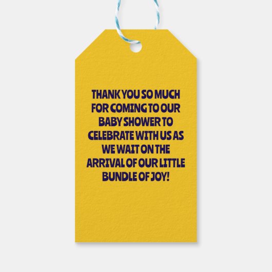 Schattige Monkey Theme Boy Baby shower Cadeaulabel (Achterkant)