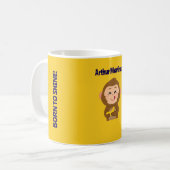 Schattige Monkey Theme Boy Baby shower Koffiemok (Voorkant links)