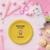 Schattige Monkey Theme Boy Baby shower Papieren Bordje (Feest)