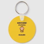 Schattige Monkey Theme Boy Baby shower Sleutelhanger (Voorkant)