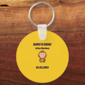 Schattige Monkey Theme Boy Baby shower Sleutelhanger (Voorkant)