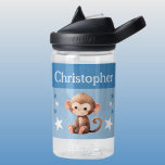 Schattige Monkey Voeg naam toe met Stars kinder Bl Waterfles<br><div class="desc">CamelBak Eddy® waterfles voor kinderen. Personaliseer met een naam. Deze waterfles is voorzien van een schattige aap met sterren in de kleuren blauw en wit.</div>