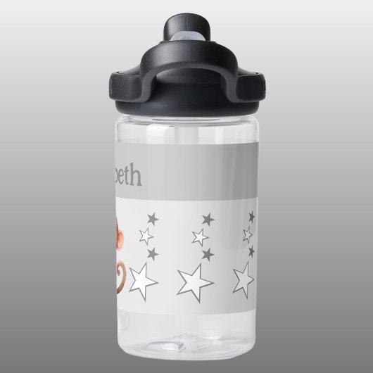 Schattige Monkey Voeg naam toe met Stars kinder Gr Waterfles