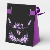 Schattige Monogram Baby shower Bedankdoosjes (Achterkant)