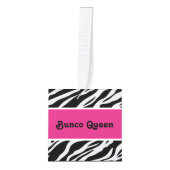 Schattige Monogram Bunco Queen Wild Animal Print Ornament (Voorkant)