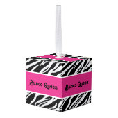 Schattige Monogram Bunco Queen Wild Animal Print Ornament (Achter hoekig)