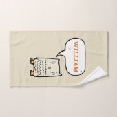 Schattige monogram cartoon OWL Handdoek (Handdoek)