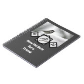 Schattige Monogram Chickadee Monogram Notitieboek (Linkerzijde)