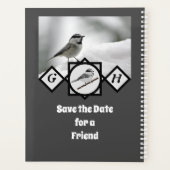 Schattige Monogram Chickadee Monogram Planner (Achterkant)
