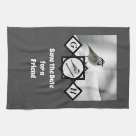 Schattige Monogram Chickadee Monogram Theedoek