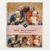 Schattige Monogram en Photo Teacher Planner (Voorkant)