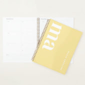 Schattige Monogram Geel School Planner (Display)