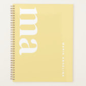 Schattige Monogram Geel School Planner
