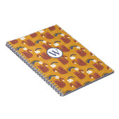 Schattige monogram kat notitieboek (Rechterzijde)