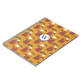 Schattige monogram kat notitieboek (Linkerzijde)