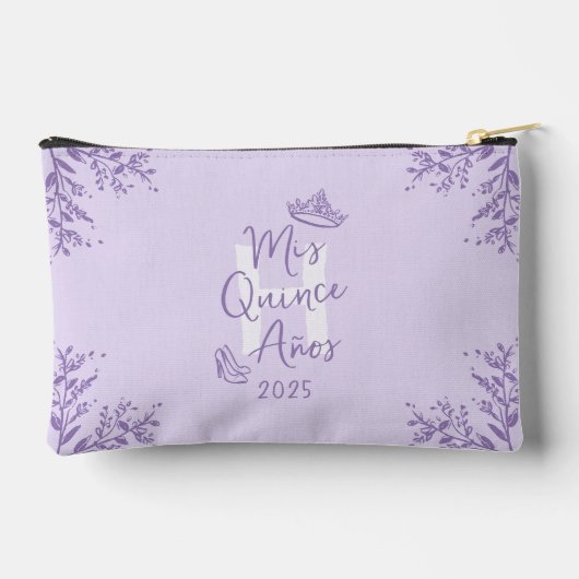Schattige Monogram Lavendel Mis Quince Anos Etui (Achterkant)