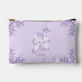 Schattige Monogram Lavendel Mis Quince Anos Etui (Voorkant)