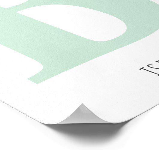 Schattige Monogram Letter B Bee Nursery Poster (Hoek)