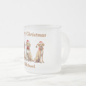 Schattige Monogram Merry Christmas Dog Mok (Voorkant rechts)