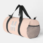 Schattige Monogram Modern Blush Pink Bold Chic Plunjezak (Rechterhoek)