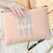 Schattige Monogram Modern Elegant Bold Blush Pink  Etui