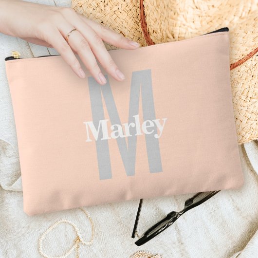 Schattige Monogram Modern Elegant Bold Blush Pink  Etui