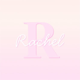Schattige  monogram | Perzik & Roze Ombre Sticker