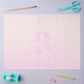 Schattige monogram | Perzik & Roze Ombre Tissuepapier (Craft)