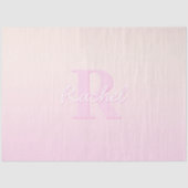 Schattige monogram | Perzik & Roze Ombre Tissuepapier (Voorkant)