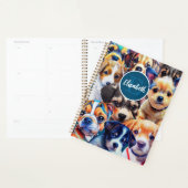 Schattige monogram Puppy Planner (Display)